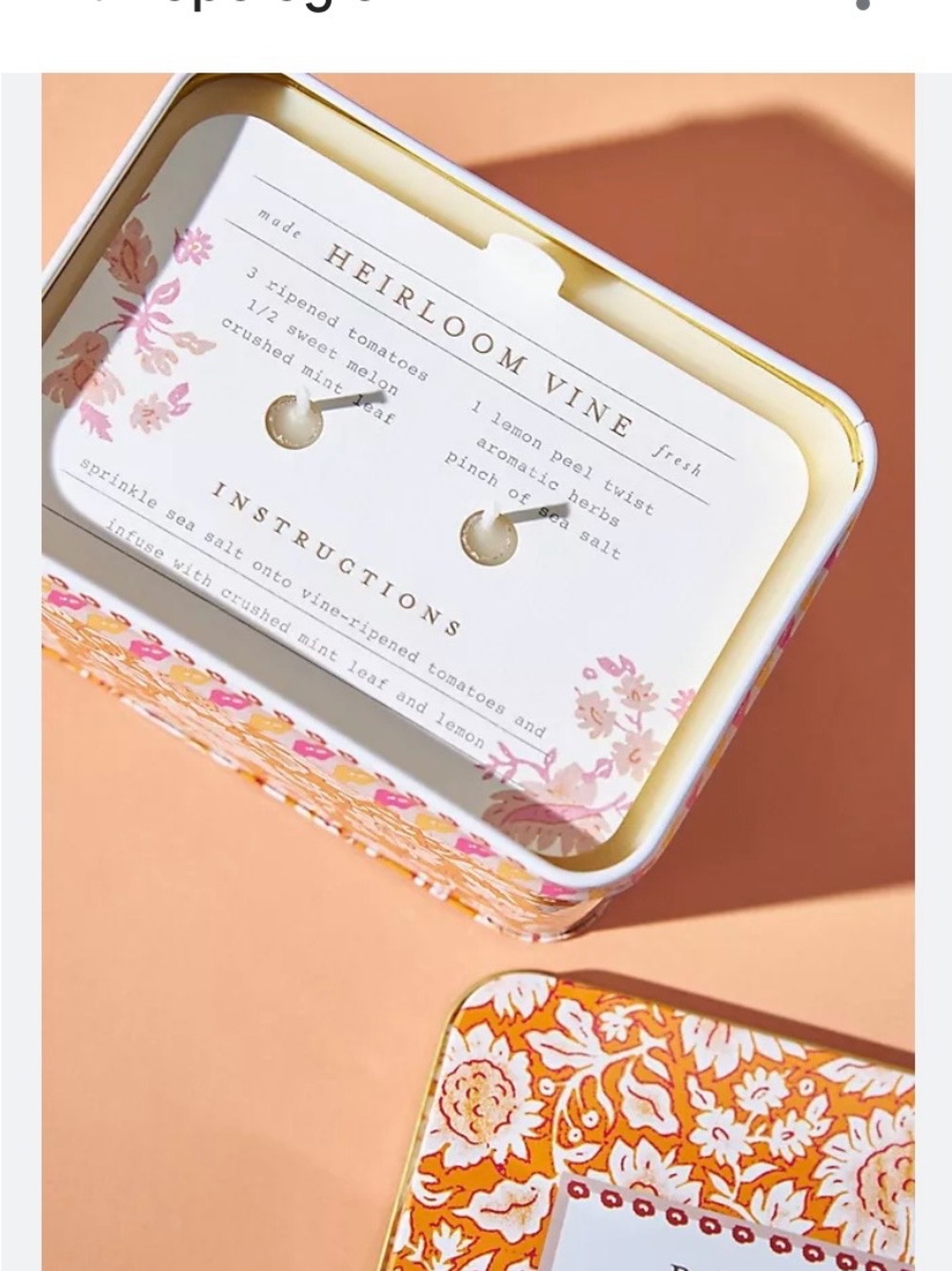 NWOT Anthropologie Rosebud Recipe Tin Candle - Picture 2 of 6